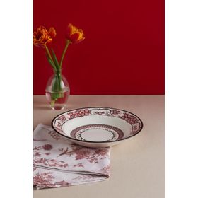 Karaca X Ömür Akkor İznik Lal 23 CM Çukur Tabak