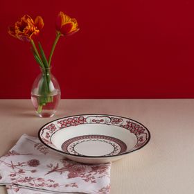 Karaca X Ömür Akkor İznik Lal 23 CM Çukur Tabak