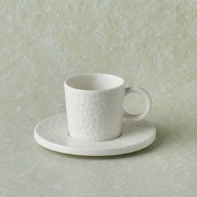 Karaca X Refika Bembeyaz 100 ml Yuvarlak Tabaklı Kahve Fincanı
