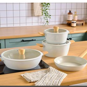 Karaca X Refika Swiss Crystal Almond Cream 7 Parça Tencere Seti