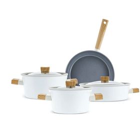 Karaca X Refika Swiss Crystal Creamy Wood 7 Parça Tencere Seti