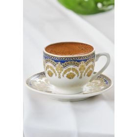 Karaca Zen Mavi 6 Kişilik 90 ml Kahve Fincan Takımı
