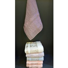 Karacan 50x90 cm Ceylan Mor Yüz Havlusu