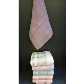 Karacan 50x90 cm Ceylan Mor Yüz Havlusu