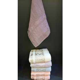 Karacan 50x90 cm Ceylan Mor Yüz Havlusu