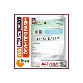 Karakutu Yayınları Yds 2017/2 ÖSYM Video Çözümlü Türkiye Geneli Tıpkı Basım Çıkmış Soru Deneme Kitapçığı