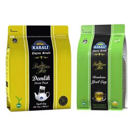 Karali 300 gr Premium Demlik Poşet Çay + 200 gr Demleme Yeşil Çay