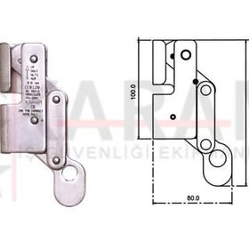 Karam KK 02 Paslanmaz Çelik 8 mm 15 Kn Halat Tutucu