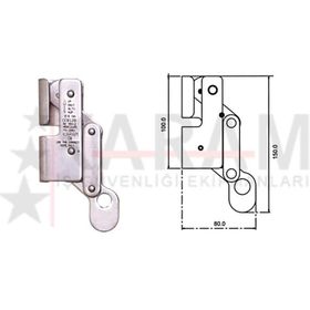 Karam KK 02 Paslanmaz Çelik 8 mm 15 Kn Halat Tutucu