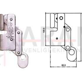 Karam KK 02 Paslanmaz Çelik 8 mm 15 Kn Halat Tutucu