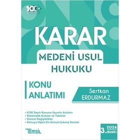 Karar Medeni Usul Hukuku Konu Anlatımı 2021 - Temsil Kitap Yayınları