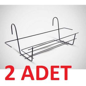 Karasu 596 2x60 cm Ferforje Balkon Saksı Kafesi