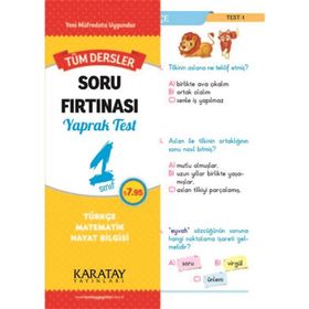 Karatay 1.Sınıf Tüm Dersler Soru Fırtınası Yaprak Test - Kolektif
