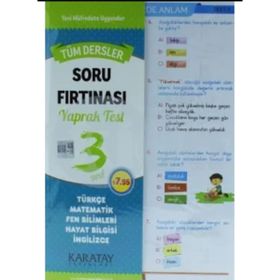 Karatay 3. Sınıf Tüm Dersler Soru Fırtınası Yaprak Test - Kolektif