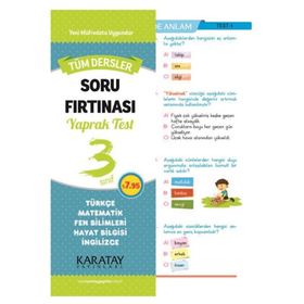 Karatay 3. Sınıf Tüm Dersler Soru Fırtınası Yaprak Test - Kolektif
