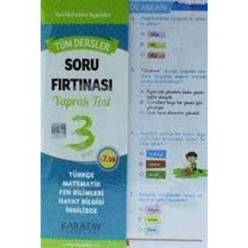 Karatay 3. Sınıf Tüm Dersler Soru Fırtınası Yaprak Test - Kolektif