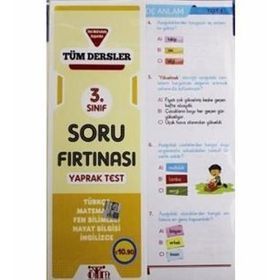 Karatay 3. Sınıf Tüm Dersler Soru Fırtınası Yaprak Test - Kolektif