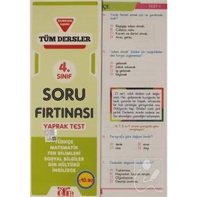 Karatay 4. Sınıf Tüm Dersler Soru Fırtınası Yaprak Test - Kolektif