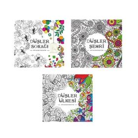 Karatay Düşler Ülkesi Düşler Şehri Düşler Sokağı 3'lü Mandala Boyama Seti