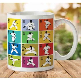 Karate Hareketler Baskılı Kupa