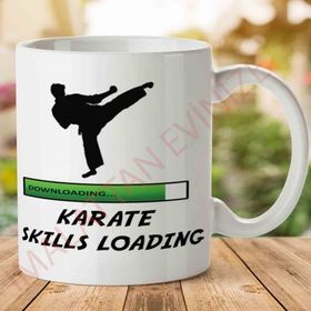 Karate Skills Loading Karate Yükleniyor Baskılı Kupa Bardak