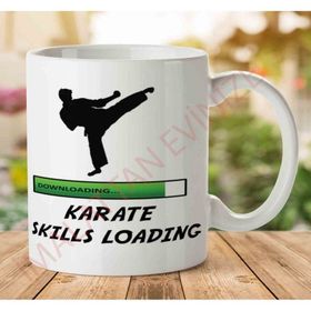 Karate Skills Loading Karate Yükleniyor Baskılı Kupa Bardak