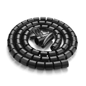 Karbonplast 30 mm Spiral Siyah 1 m Kablo Koruyucu ve Düzenleyici