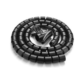 Karbonplast 30 mm Spiral Siyah 1 m Kablo Koruyucu ve Düzenleyici