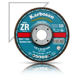 Karbosan 115 mm 40 Kum Konik Flap Disk