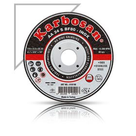 Karbosan 115X1.0X22.23 mm Thinline 10380 İnox Kesme Taşı