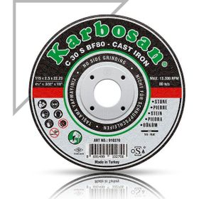 Karbosan 115x2.5x22.23 910270 C 30 S BF80 Düz Döküm Kesme Taşı