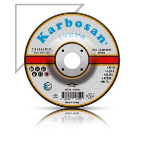 Karbosan 115x6.4x22.23 910550 A 24 Rs BF80 Bombeli Metal Taşlama Taşı