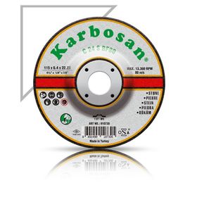 Karbosan 115x6.4x22.23 910730 C 24 S BF80 Bombeli Döküm Taşlama Taşı