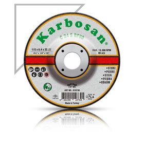 Karbosan 115x6.4x22.23 910730 C 24 S BF80 Bombeli Döküm Taşlama Taşı