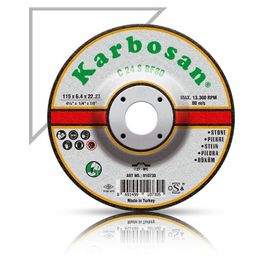 Karbosan 115x6.4x22.23 910730 C 24 S BF80 Bombeli Döküm Taşlama Taşı
