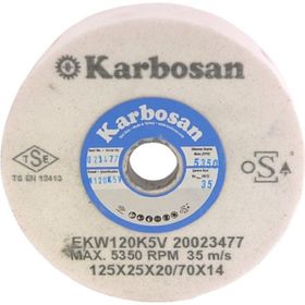Karbosan 125 x 25 x 20 - 70 x 14 Hızar Makinesi İçi Çukur Bileme - Zımpara Taşı