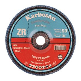 Karbosan 180 mm 40 ZR Flap Disk