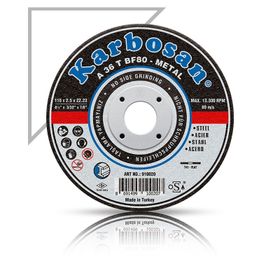 Karbosan 180x3.0x22.23 910040 A 36 T BF80 Düz Metal Kesme Taşı