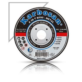 Karbosan 230x3.0x22.23 910050 A 36 T BF80 Düz Metal Kesme Taşı