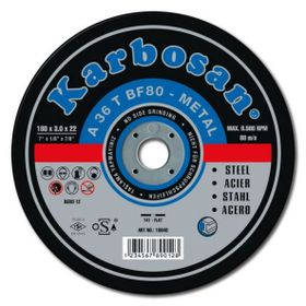 Karbosan 910040 A 36 T Bf80 180x3.0x22.23 mm Metal Kesme Diski