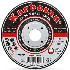 Karbosan 910380 115X1.0X22.23 İnox Paslanmaz Çelik İnce Kesme Diski