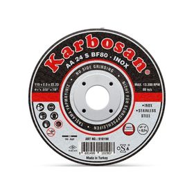 Karbosan 910380 115X1.0X22.23 İnox Paslanmaz Çelik İnce Kesme Diski