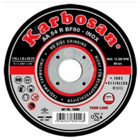 Karbosan 910380 Inox 115x1.0x22 Thinline Düz Kesici