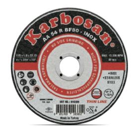 Karbosan 910380 Inox 115x1.0x22 Thinline Düz Kesici
