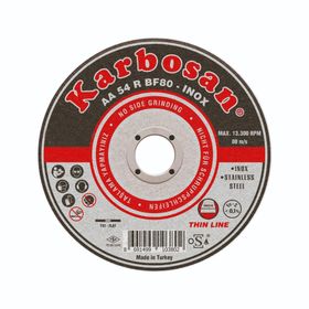 Karbosan 910380 Paslanmaz Çelik Inox 115x1.0x22.23 mm 25'li Paket Kesme Diski