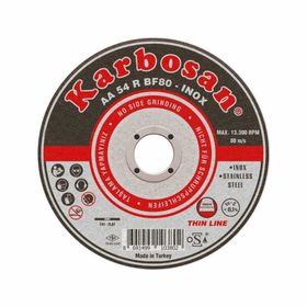 Karbosan 910380 Paslanmaz Çelik Inox 115x1.0x22.23 mm 25'li Paket Kesme Diski