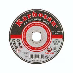 Karbosan 910380 Paslanmaz Çelik Inox 115x1.0x22.23 mm 25'li Paket Kesme Diski