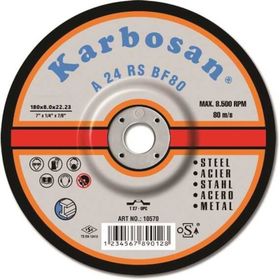 Karbosan 910580 180x8.0x22.23 Metal Taşlama Diski