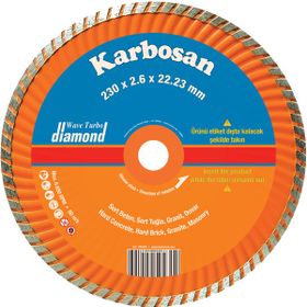 Karbosan GE 925 950410 115x2.2x22 Kanallı Turbo Granit