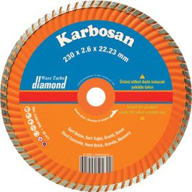 Karbosan GE 925 950410 115x2.2x22 Kanallı Turbo Granit